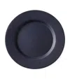 Polo Ralph Lauren Leather Wyatt Charger Plate In Navy