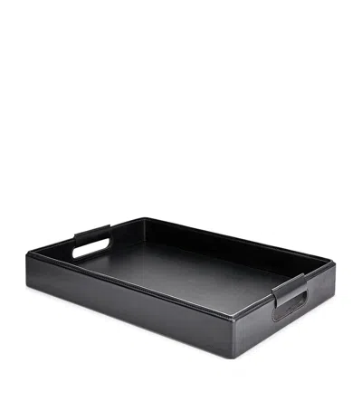 Polo Ralph Lauren Leather Wyatt Tray In Black