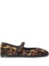 Polo Ralph Lauren Leopard-print Ballet Flats In Brown