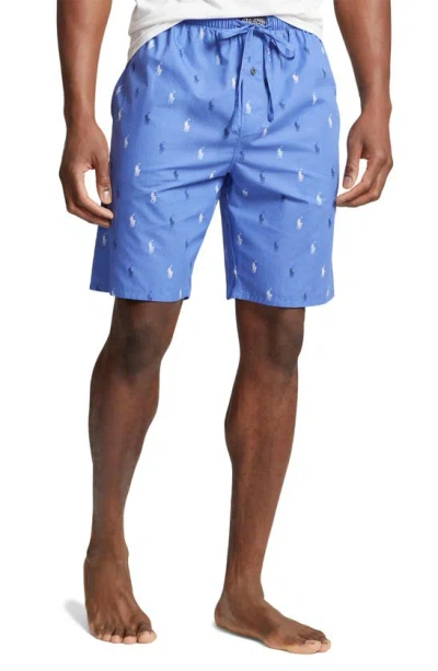 Polo Ralph Lauren Liberty Cotton Drawstring Pajama Shorts In Blue
