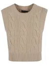 Polo Ralph Lauren Wool And Cashmere Blend Vest In Neutrals
