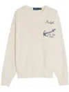 Polo Ralph Lauren Light Beige Sweatshirt With Logo And Chest Patch Pocket In Neutral
