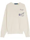 Polo Ralph Lauren Light Beige Sweatshirt With Logo And Chest Patch Pocket In Neutral