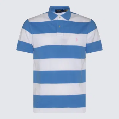 Polo Ralph Lauren Light Blue And White Cotton Polo Shirt In Summer Blue/white