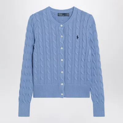 Polo Ralph Lauren Light Blue Cable-knit Cotton Cardigan