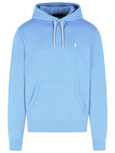 Polo Ralph Lauren Light Blue Cotton Blend Sweatshirt