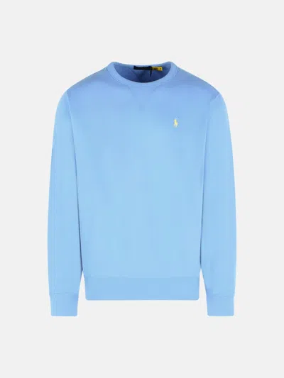 Polo Ralph Lauren Light Blue Cotton Blend Sweatshirt