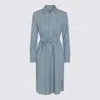 Polo Ralph Lauren Light Blue Cotton Dress In Blue