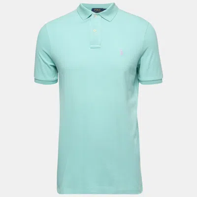 Pre-owned Polo Ralph Lauren Light Blue Cotton Pique Classic Fit Polo T-shirt S