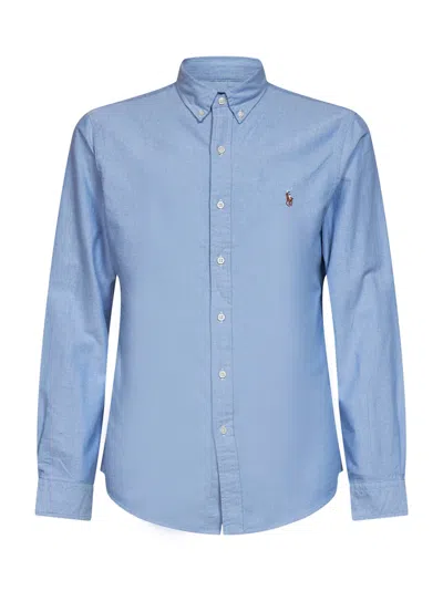 Polo Ralph Lauren Light Blue Cotton Slim-fit Oxford Shirt