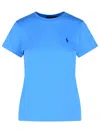 Polo Ralph Lauren Cotton Jersey Crewneck T-shirt In Blue