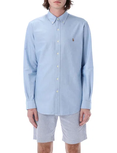 Polo Ralph Lauren Button Down Collar Shirt In Blue