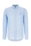 Polo Ralph Lauren Slim Fit Striped Shirt With Button-down Collar In Blue