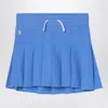 Polo Ralph Lauren Light Blue Pleated Mini Skirt In Light Blue