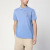 Polo Ralph Lauren Blue Polo Shirt With Classic Collar And Polo Bear Embroidery On The Front In Blue