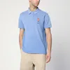 Polo Ralph Lauren Blue Polo Shirt With Classic Collar And Polo Bear Embroidery On The Front