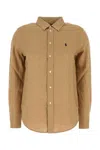 Polo Ralph Lauren Linen Button-up Shirt In Light Brown