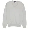 Polo Ralph Lauren Light Gray Classic-fit V-neck Pullover In Grey