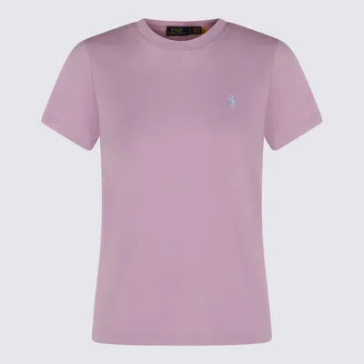 Polo Ralph Lauren Light Mauve Cotton T-shirt In Purple