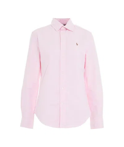 POLO RALPH LAUREN LIGHT PINK BUTTON-UP SHIRT WITH SUBTLE EMBROIDERED LOGO