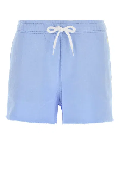 Polo Ralph Lauren Cotton Blend Lounge Shorts Back Pocket In Blue