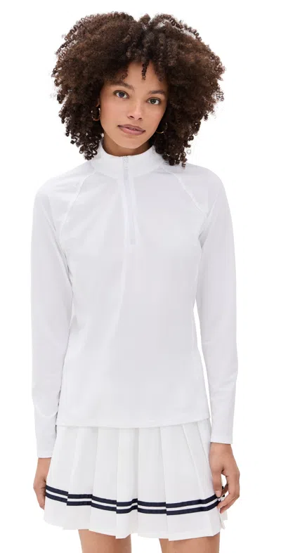 Polo Ralph Lauren Lightweight Airflow 1/4 Zip Pullover Ceramic White