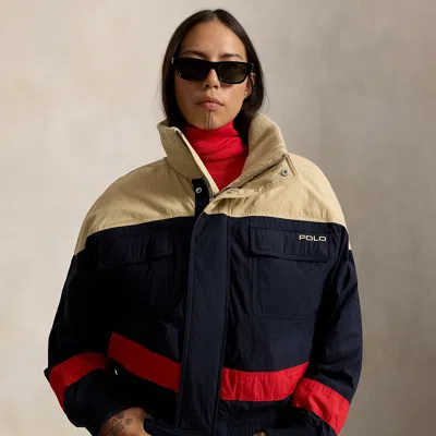 Polo Ralph Lauren Lightweight Color-blocked Ski Jacket In Navy Multi