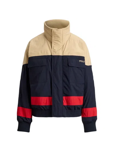 Polo Ralph Lauren Lightweight Colour-blocked Ski Jacket In Blue