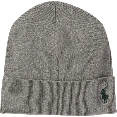 Polo Ralph Lauren Lightweight Cotton Beanie In Gray