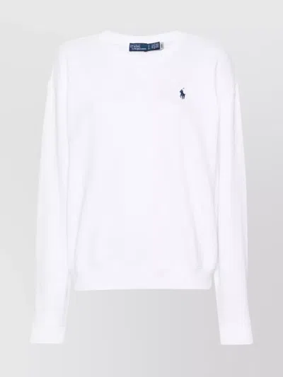 Polo Ralph Lauren Lightweight Crew-neck Knit Pullover In White