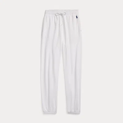 Polo Ralph Lauren Lightweight Fleece Athletic Trouser In White