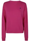 Polo Ralph Lauren Fuchsia Crewneck Sweatshirt With Logo