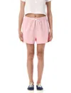 Polo Ralph Lauren Fleece Short Elastic Waistband In Pink
