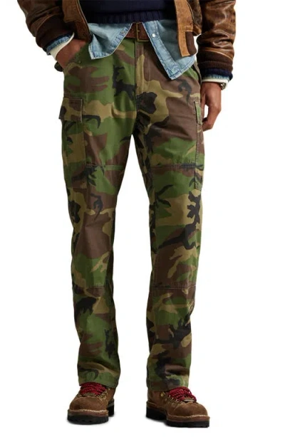 Polo Ralph Lauren Lightweight Rustic Canvas Cargo Pants In Green