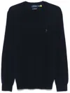 Polo Ralph Lauren Wool Slim Fit Sweater With Logo Embroidery In Blue
