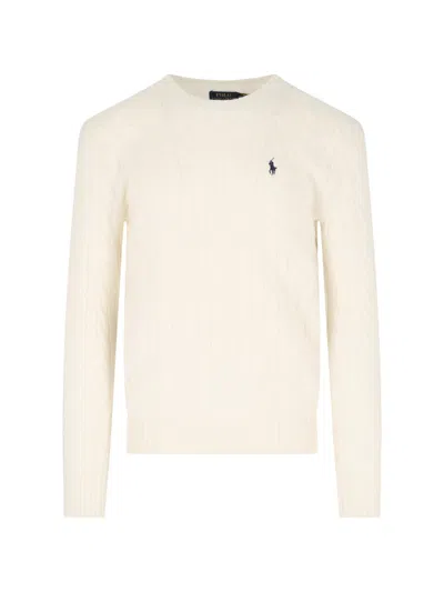Polo Ralph Lauren Lightweight Wool-cashmere Crewneck Sweater For Men In Neutral