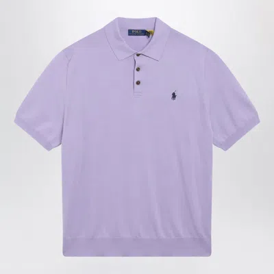 Polo Ralph Lauren Lilac Cotton Polo Shirt In Purple
