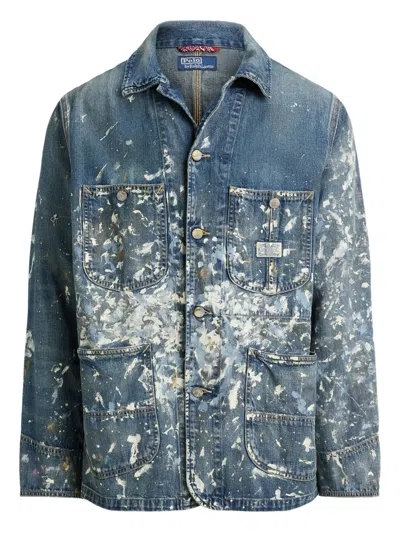 Polo Ralph Lauren Limited-edition Hand-painted Denim Jacket In Blue