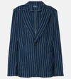 Polo Ralph Lauren Linen-cotton Pinstripe Blazer In Blue