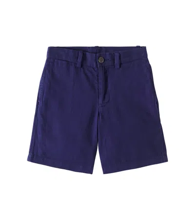 Polo Ralph Lauren Kids' Shorts Aus Leinen Und Baumwolle In Blau