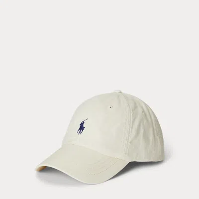 Polo Ralph Lauren Linen Ball Cap In Neutral