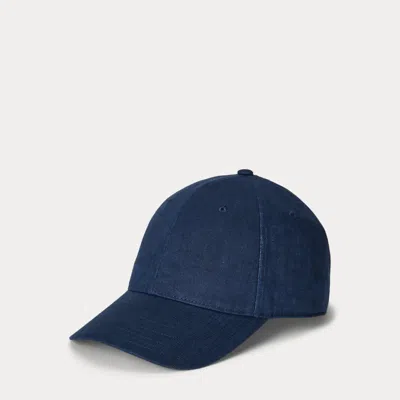 Polo Ralph Lauren Linen Ball Cap In Newport Navy