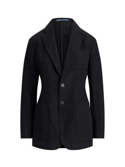 Polo Ralph Lauren Linen Blazer In Black