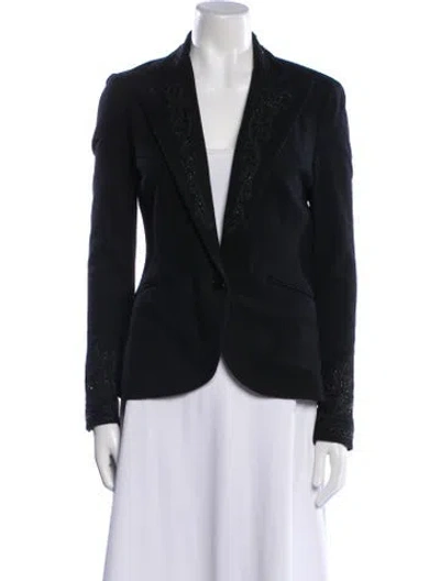 Pre-owned Polo Ralph Lauren Linen Blazer In Black