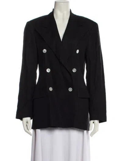 Pre-owned Polo Ralph Lauren Linen Blazer In Black