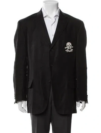 Pre-owned Polo Ralph Lauren Linen Blazer In Black