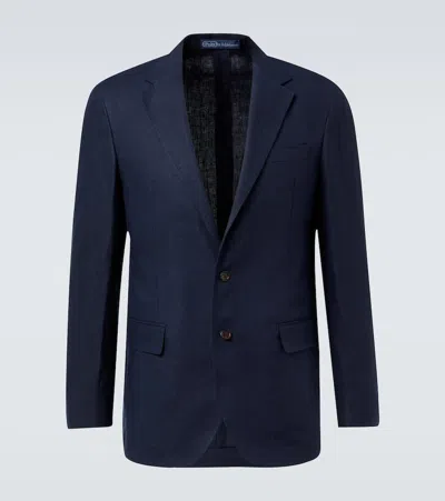 Polo Ralph Lauren Linen Blazer In Blue