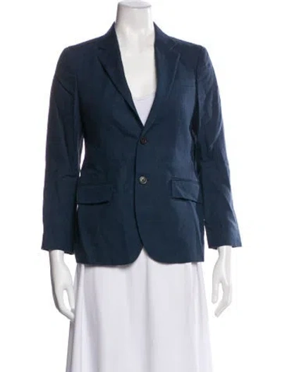 Pre-owned Polo Ralph Lauren Linen Blazer In Blue