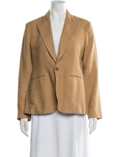Pre-owned Polo Ralph Lauren Linen Blazer In Brown
