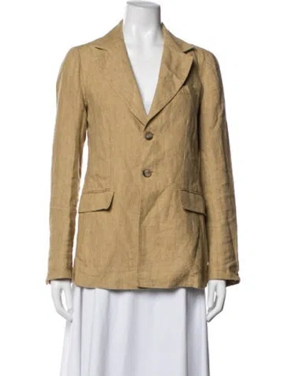 Pre-owned Polo Ralph Lauren Linen Blazer In Brown
